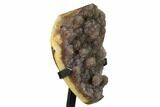 Amethyst Geode Section on Metal Stand - Uruguay #171885-3